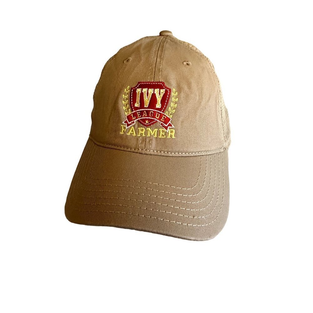 Khaki Ivy League Farmer Meshback Hat Cap Adjustable